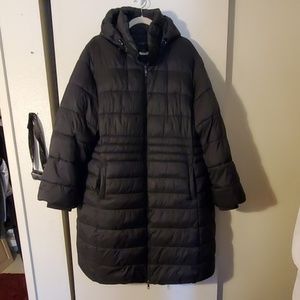Attention Plus 3x Long Black Puffer Coat